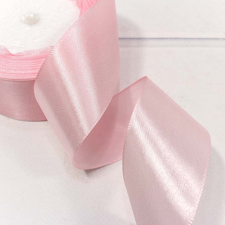 Лента Атласная Сатин 3,8см*25ярд Розовый 1/5 1/200 Арт: 562-38/43