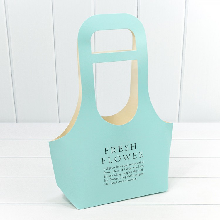 Пакет подарочный "Fresh Flower" Голубой 22*40*10 300г 1/10 1/250 Арт: 000165/14