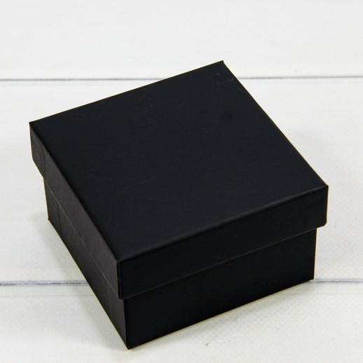 Коробка Квадратная 9*9*5,5 Крафт Чёрный 1/6 1/120 Арт: 62298/3