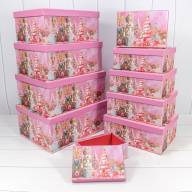 Коробки Прямоугольные Набор 1/10 37,5*29*16 &quot;Новый год&quot;-3001 1/4 Арт: 730605/3001 - Коробки Прямоугольные Набор 1/10 37,5*29*16 "Новый год"-3001 1/4 Арт: 730605/3001