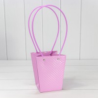 Пакет подарочный "Ваза для цветов" 15,5*13*9,5 260г "Ромбики" Сиреневый 1/10 1/150 Арт: 000236G/23