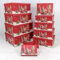 Коробки Прямоугольные Набор 1/10 37,5*29*16 &quot;Новый год&quot;-3003 1/4 Арт: 730605/3003 - Коробки Прямоугольные Набор 1/10 37,5*29*16 "Новый год"-3003 1/4 Арт: 730605/3003