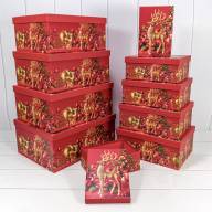 Коробки Прямоугольные Набор 1/10 37,5*29*16 &quot;Новый год&quot;-3007 1/4 Арт: 730605/3007 - Коробки Прямоугольные Набор 1/10 37,5*29*16 "Новый год"-3007 1/4 Арт: 730605/3007