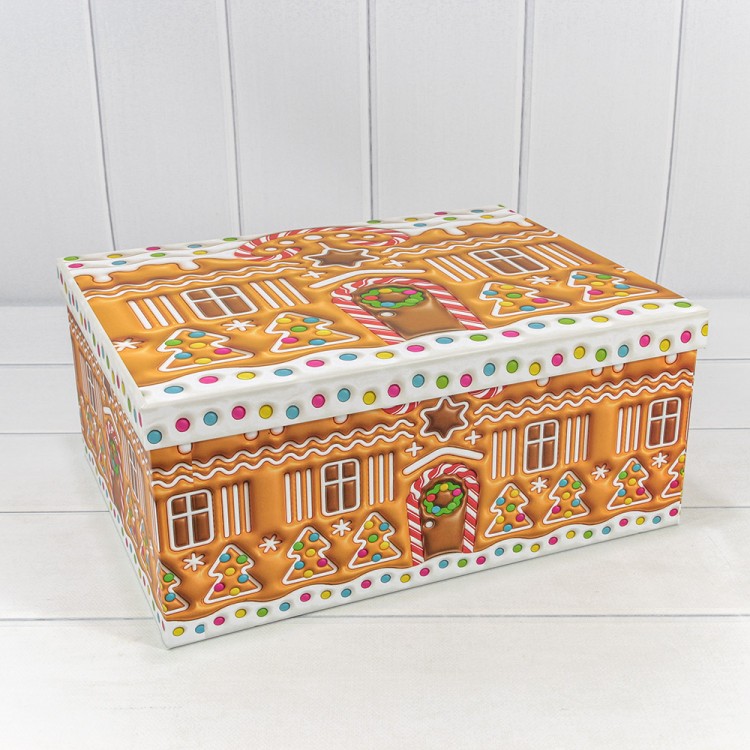 Коробки Прямоугольные Набор 1/10 37,5*29*16 "Новый год"-3010 1/4 Арт: 730605/3010