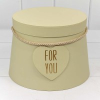 Коробки Конус усечённый Набор 1/3 20*17*23 "For you" Зеленовато-бежевый 1/18 Арт: 720190/3