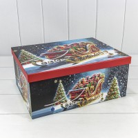 Коробки Прямоугольные Набор 1/10 37,5*29*16 "Новый год"-3013 1/4 Арт: 730605/3013