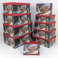 Коробки Прямоугольные Набор 1/10 37,5*29*16 &quot;Новый год&quot;-3013 1/4 Арт: 730605/3013 - Коробки Прямоугольные Набор 1/10 37,5*29*16 "Новый год"-3013 1/4 Арт: 730605/3013