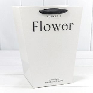 Пакет подарочный "Romantic Flower" Белый 25*30*16 210г 1/10 1/200 Арт: 000179K