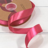 Лента Атласная Полиэстер класс А 2,5см*100ярд Малиново-красный 1/8 1/32 Арт: 556-25/157