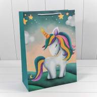 Пакет подарочный &quot;Единорог&quot; (микс) 32*45*15 210г 1/20 1/120 Арт: 000117A - Пакет подарочный "Единорог" (микс) 32*45*15 210г 1/20 1/120 Арт: 000117A