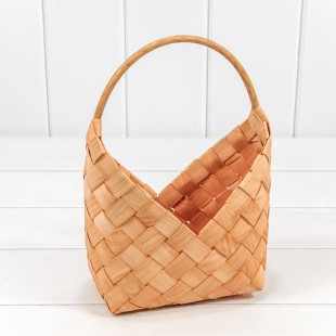 Корзина плетёная 17*12*29 (±5%) из секвойи с ручкой Рыжий 1/30 Арт: 420204/2350