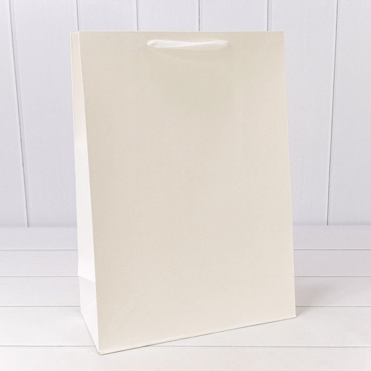 Пакет подарочный Крафт Белый 32*45*15 180г 1/10 1/80 Арт: 000222A/9