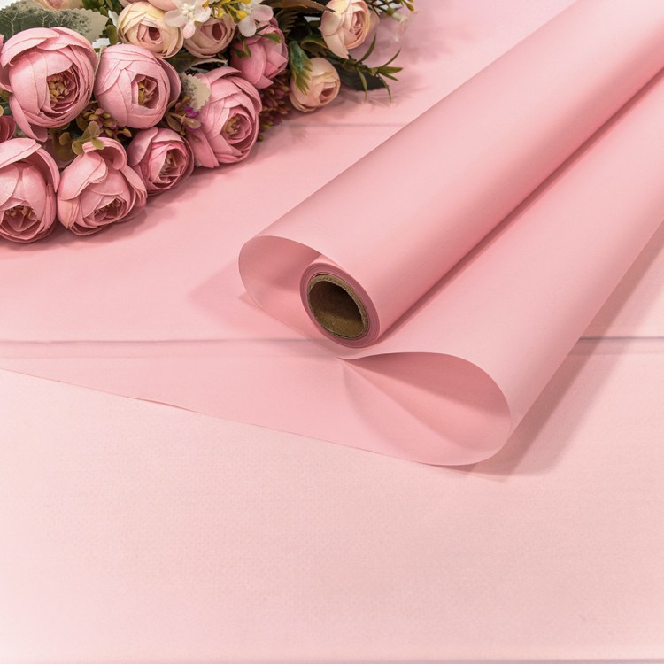 Плёнка 0,58*10м 280г матовая однотонная 55мкм Розовый-0331 1/30 Арт: 1657/0331