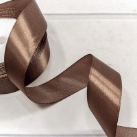 Лента Атласная Сатин 2,5см*25ярд Шоколадный 1/5 1/120 Арт: 562-25/106