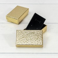 Коробка Прямоугольная 8*5*2,5 "Кожа крокодила" Золотой 1/24 1/360 Арт: 62658/5