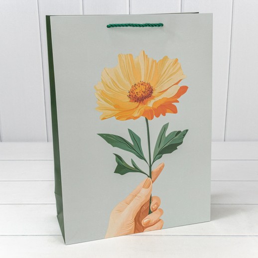 Пакет подарочный "Цветы" (микс 398) 30*41,5*12 210г 1/20 1/80 Арт: 000398A