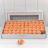 Декоративный цветок-мыло "Роза" класс А Жёлто-оранжевый 5,5*4 50шт. 1/20 Арт: 420055/215