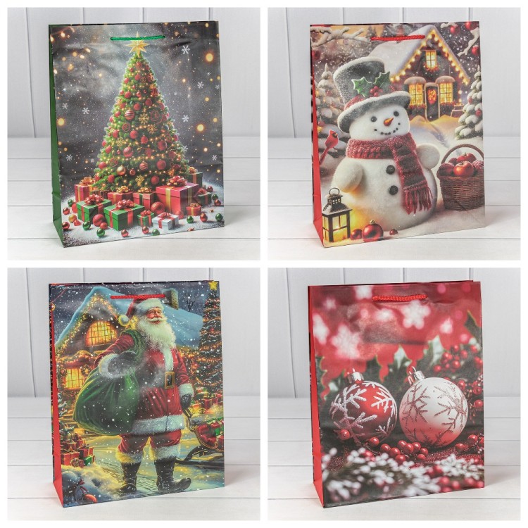 Пакет подарочный "Новый год" (микс 435) 26*32*10 128г 1/20 1/360 Арт: 300435C