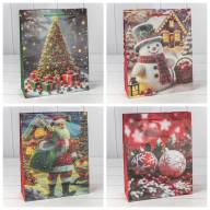 Пакет подарочный &quot;Новый год&quot; (микс 435) 26*32*10 128г 1/20 1/360 Арт: 300435C - Пакет подарочный "Новый год" (микс 435) 26*32*10 128г 1/20 1/360 Арт: 300435C