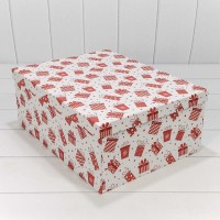 Коробки Прямоугольные Набор 1/15 42,5*33*17,6 "Подарки" Белый 1/2 Арт: 730902/1689