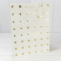 Пакет подарочный с тиснением (553) 31*42*12 210г Белый 1/20 1/80 Арт: 000553A/1
