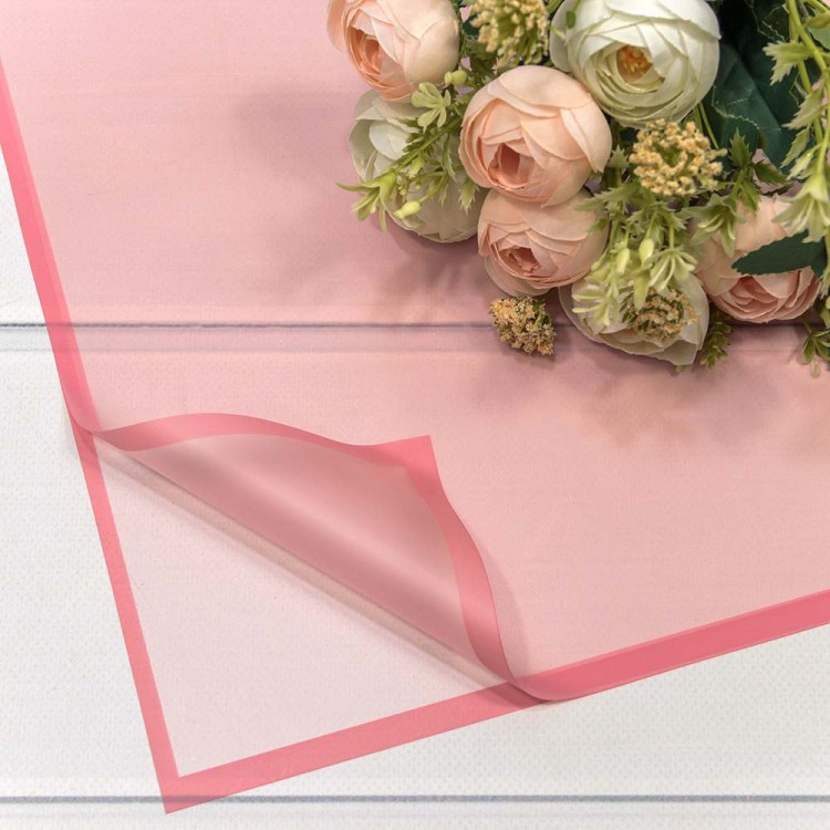 Плёнка в листах 58*58 (20 шт.) матовая с рамкой 50мкм Насыщенный розовый 1/60 Арт: 001392/2