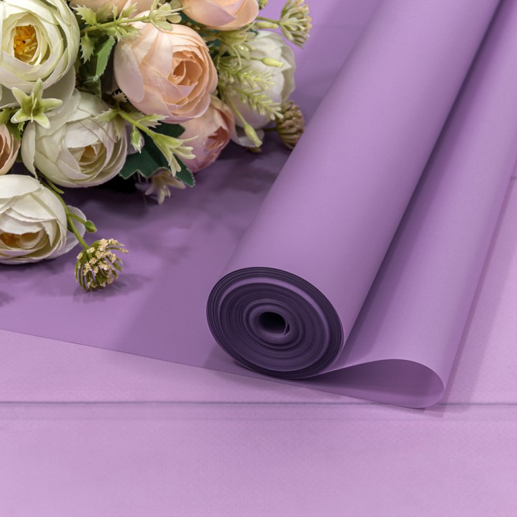 Плёнка 0,59*34м 900г матовая однотонная 55мкм Сиреневый-0631 1/6 1/12 Арт: 90057/0631