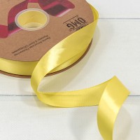 Лента Атласная Полиэстер класс А 2,5см*100ярд Жёлтый 1/8 1/32 Арт: 556-25/525