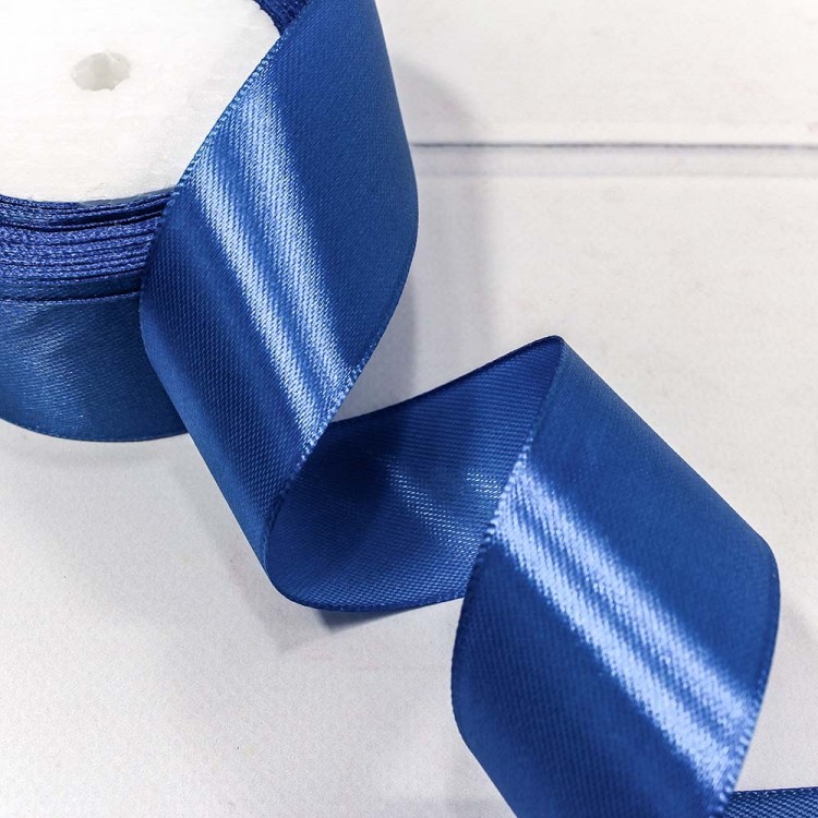 Лента Атласная Сатин 3,8см*25ярд Синий 1/5 1/60 Арт: 562-38/40