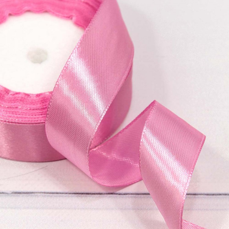 Лента Атласная Сатин 2,5см*25ярд Светлый розово-лиловый 1/5 1/300 Арт: 562-25/181