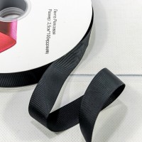 Лента Репсовая 2,5см*100ярд Класс А Чёрный 1/8 1/32 Арт: 597-25/39