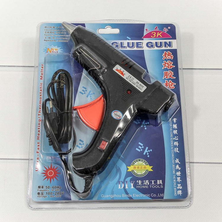 Пистолет для горячего термопластичного клея "GLUE GUN" 100W 1/180 Арт: 00020165