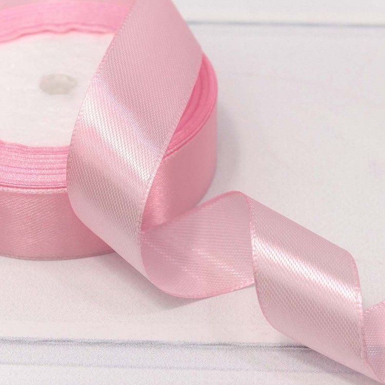 Лента Атласная Сатин 2,5см*25ярд Розовый 1/5 1/300 Арт: 562-25/43